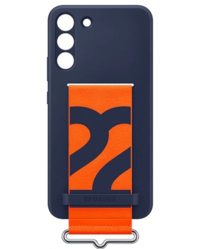 Калъф Samsung - Silicone Strap, Galaxy S22 Plus, син - 3