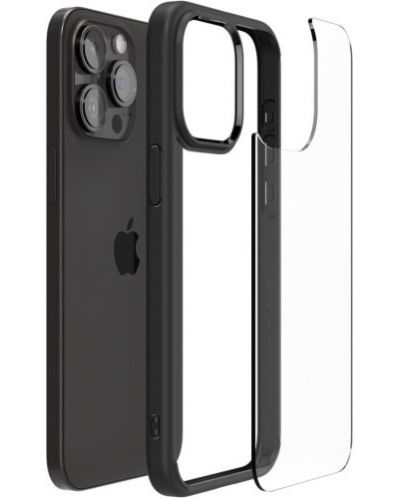 Калъф Spigen - Ultra Hybrid, iPhone 15 Pro, Matte Black - 3