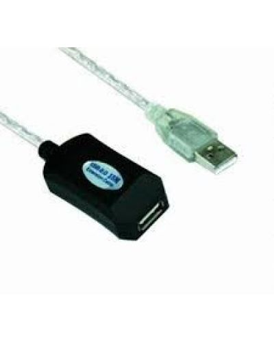 Удължителен кабел VCom - CU823, USB-A/USB-A, 5 m, сив - 1