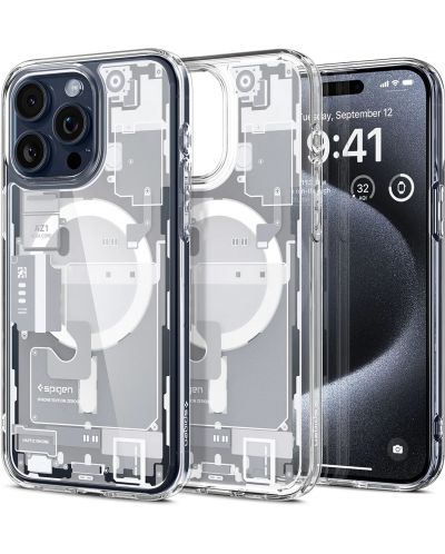 Калъф Spigen - Ultra Hybrid MagSafe, iPhone 15 Pro, бял - 1