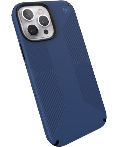 Калъф Speck - Presidio 2 Grip MagSafe, iPhone 13 Pro Max, син - 4