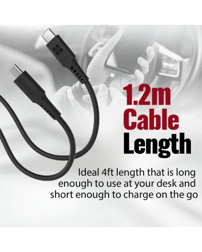 Кабел ProMate - PowerLink-CC120, USB-C/USB-C, 1.2 m, черен - 7