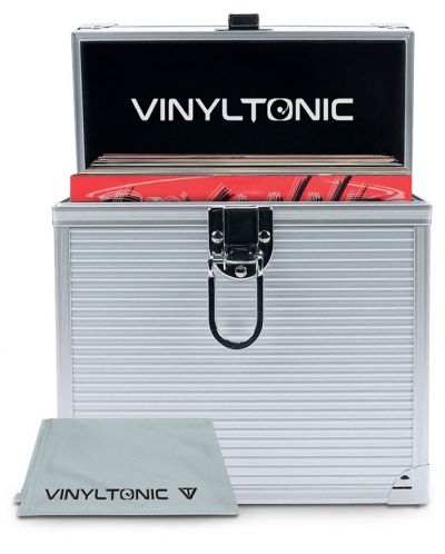 Калъф за грамофонни плочи Vinyl Tonic - VT05S, сребрист - 1