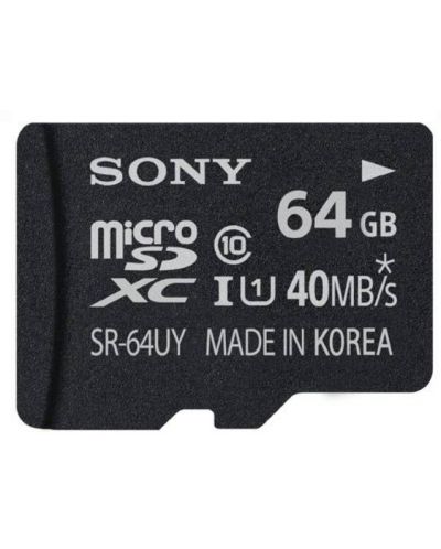 Карта памет Sony - 64GB, Micro SD, Class 10 UHS-I, черна