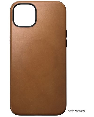 Калъф Nomad - Modern Leather, iPhone 15 Plus, English Tan - 3