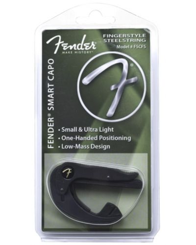 Каподастър Fender - Smart Capo Steelstring Fingerstyle, черен - 1