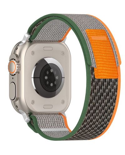 Каишка Techsuit - W039 Nylon, Apple Watch, 42/44/45/49 mm, зелена/оранжева - 3