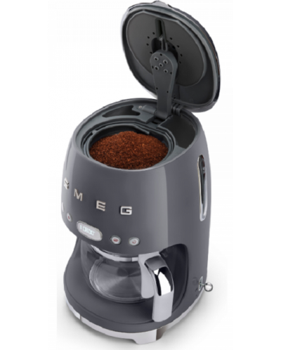 Кафемашина за шварц кафе Smeg - DCF02GREU, 1.4 l, 1050 W, сива - 5
