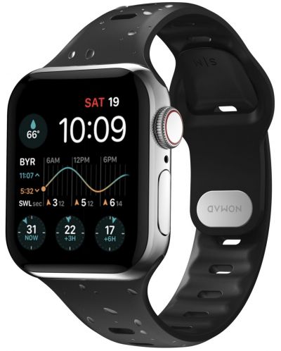 Каишка Nomad - Sport Slim S/M, Apple Watch 1-8/SE, черна - 1