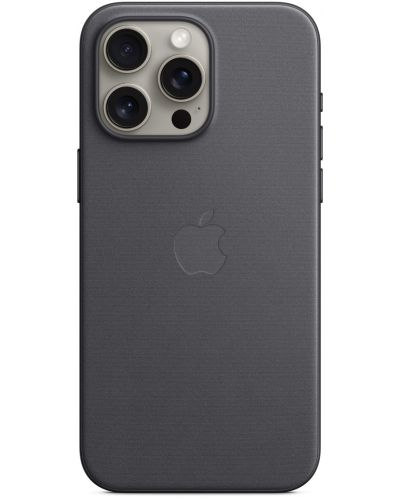 Калъф Apple - FineWoven MagSafe, iPhone 15 Pro Max, черен - 1