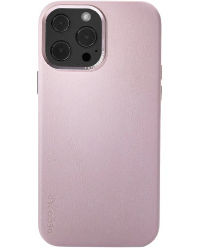 Калъф Decoded - Leather MagSafe, iPhone 13 Pro Max, розов - 1