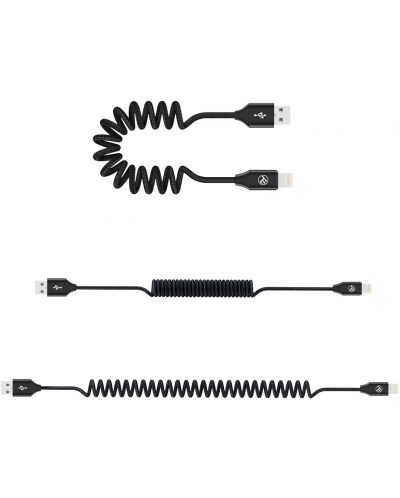 Кабел Tellur - Extendable, USB-A/Lightning, 1.8 m, черен - 3