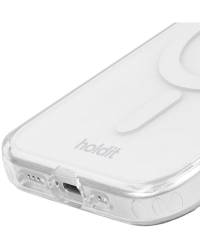 Калъф Holdit - MagSafe Case, iPhone 15 Pro, бял/прозрачен - 3