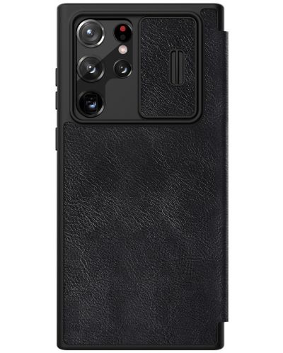 Калъф Nillkin - Qin Leather Pro, Galaxy S22 Ultra, черен - 2