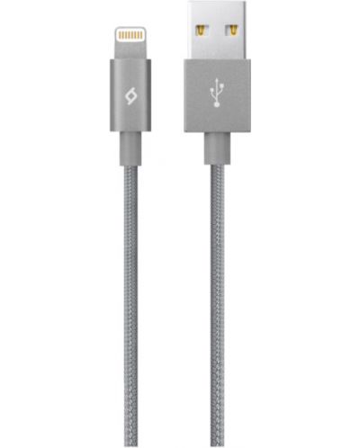 Кабел ttec - MFi AlumiCable, USB-A/Lightning, 1.2 m, сив - 1