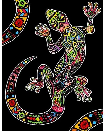 Картина за оцветяване ColorVelvet - Саламандър, 47 х 35 cm - 1