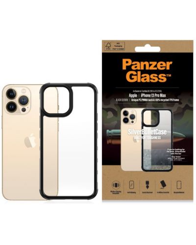 Калъф PanzerGlass - SilverBulletCase, iPhone 13 Pro Max, черен - 1