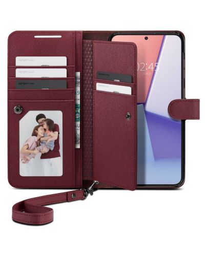 Калъф Spigen - Wallet S Plus, Galaxy S23 Plus, червен - 1