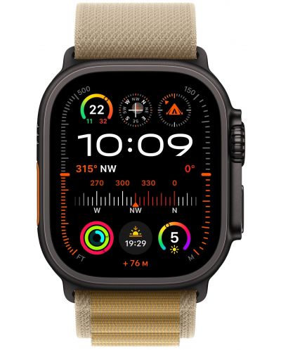 Каишка Apple - Alpine Loop S Black Titanium, Apple Watch, 49 mm, Tan - 3