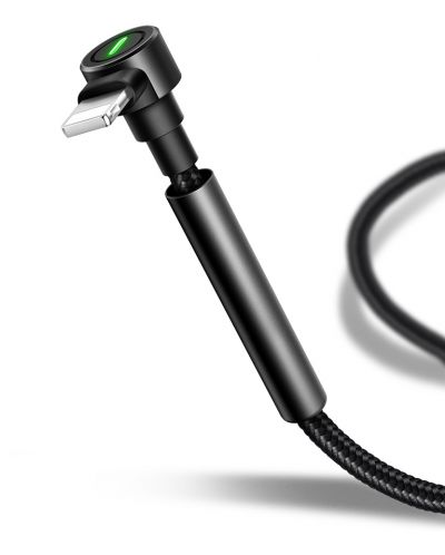 Кабел Xmart - Bracket, USB-A/Lightning, 1.2 m, черен - 3