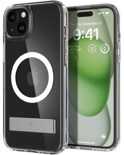 Калъф Spigen - Ultra Hybrid S, iPhone 15 Plus, Crystal Clear - 3