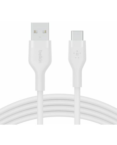 Кабел Belkin - Boost Charge, silicone, USB-A/USB-C, 2 m, бял - 2