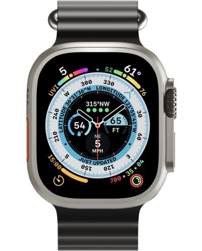 Каишка Next One - H2O, Apple Watch, 45/49 mm, черна - 2