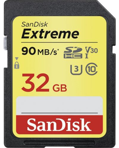 Карта памет SanDisk - Extreme, 32GB, SDHC, Class10 - 1