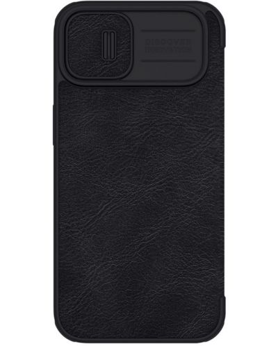 Калъф Nillkin - Qin Leather Pro, iPhone 14/13, черен - 1