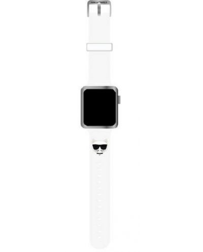 Каишка Karl Lagerfeld - Choupette, Apple Watch, 38/40 mm, бяла - 1