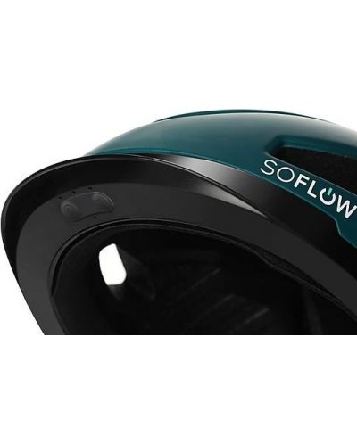 Каска SoFlow - Smart, черна/зелена - 6