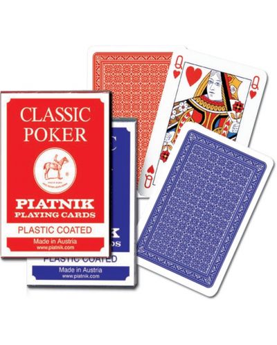 Карти за игра Piatnik - Classic Poker, червени - 2