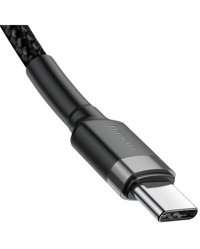 Кабел Baseus - Cafule CATKLF-HG1, USB-C/USB-C, 2 m, черен - 4
