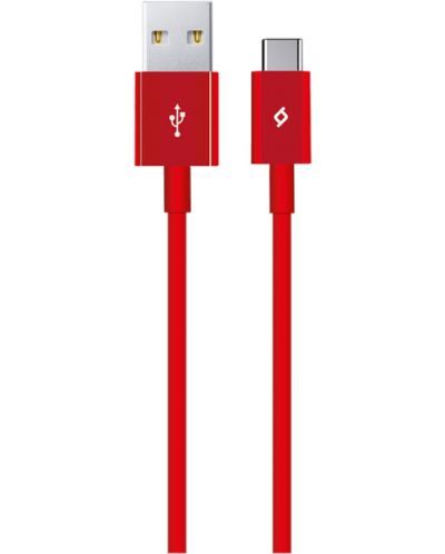 Кабел ttec - AlumiCable, USB-A/USB-C, 1.2 m, червен - 1