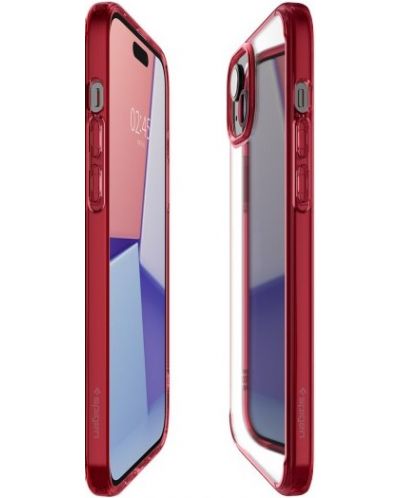Калъф Spigen - Ultra Hybrid, iPhone 15 Plus, Red Crystal - 6