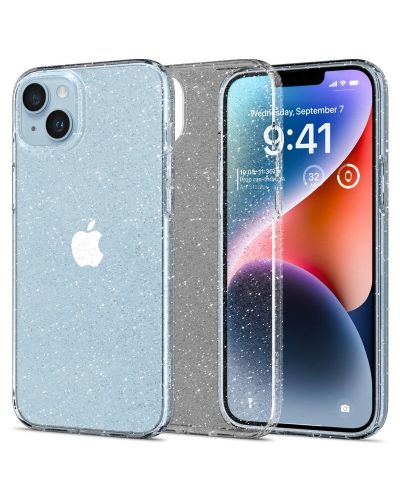 Калъф Spigen - Liquid Crystal Glitter, iPhone 13, 14, Crystal Quartz - 1