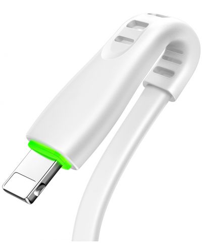 Кабел Xmart - Flying Fish, USB-A/Lightning, 1.2 m, бял - 3