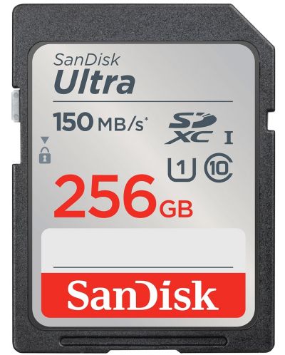 Карта памет SanDisk - Ultra, 256GB, SDXC, UHS-I - 1