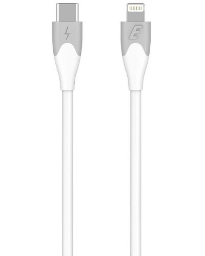 Кабел Energizer - C61CLNKWH4, Lightning/USB-C, 2 m, бял/сив - 1