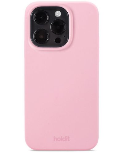 Калъф Holdit - Silicone, iPhone 15 Pro, розов - 1