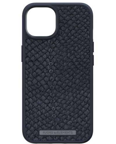 Калъф Njord - Salmon Leather MagSafe, iPhone 14, черен - 1