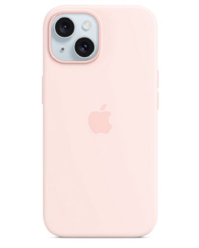 Калъф Apple - Silicone MagSafe, iPhone 15 Plus, Light Pink - 1