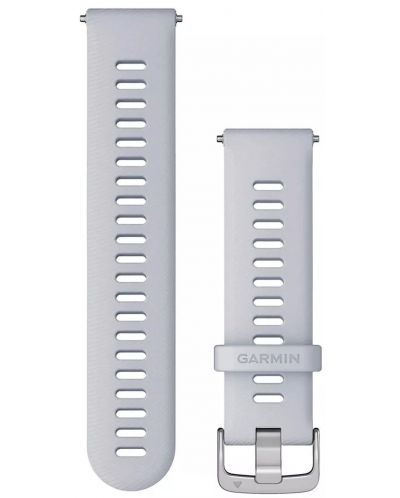 Каишка Garmin - QR Silicone, Forerunner, 22 mm, Whitestone/Silver - 1