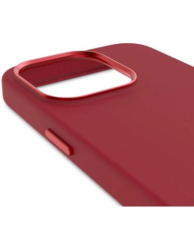 Калъф Decoded - AntiMicrobial Silicone, iPhone 15, червен - 2
