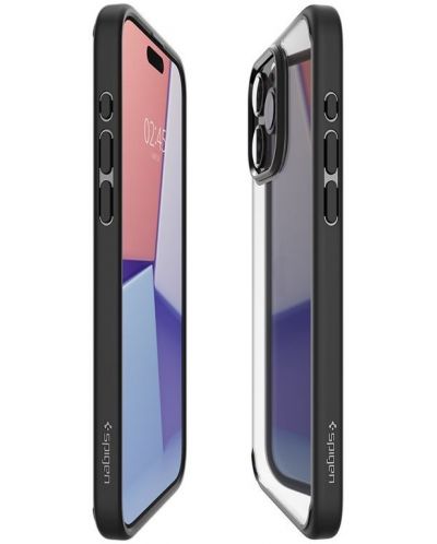 Калъф Spigen - Crystal Hybrid, iPhone 15 Pro, Matte Black - 2