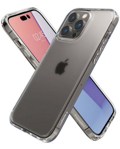 Калъф Spigen - Ultra Hybrid, iPhone 14 Pro Max, Frost Clear - 7