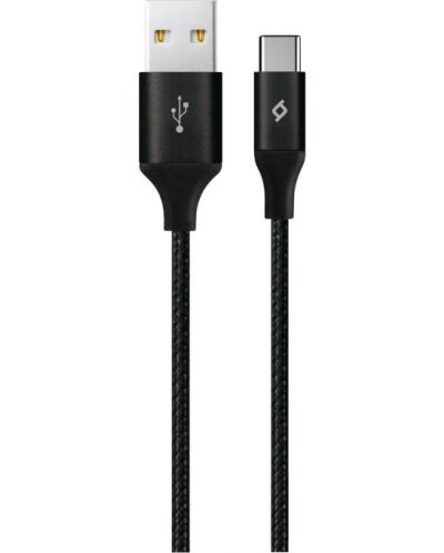 Кабел ttec - AlumiCable XL, USB-A/USB-C, 2 m, черен - 1