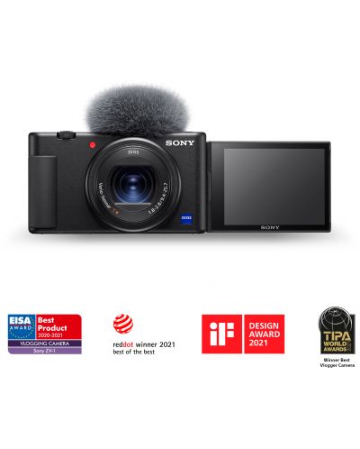 Камера за влогове Sony - ZV-1, черна - 1