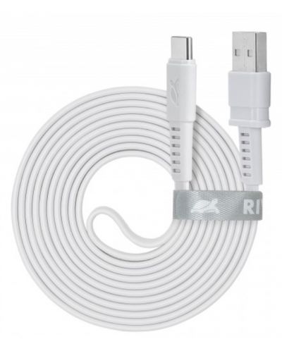 Кабел Rivacase - PS6002WT12, USB-C/USB-A, 1.2 m, бял - 2