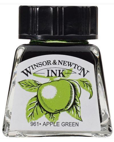 Калиграфски туш Winsor & Newton - Зелен, 4 ml - 1